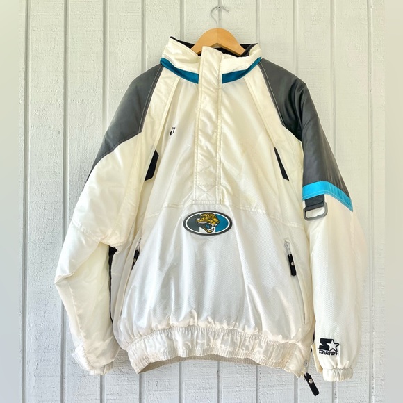 Vintage Proline Starter Jacksonville Jaguars White Puffer Jacket